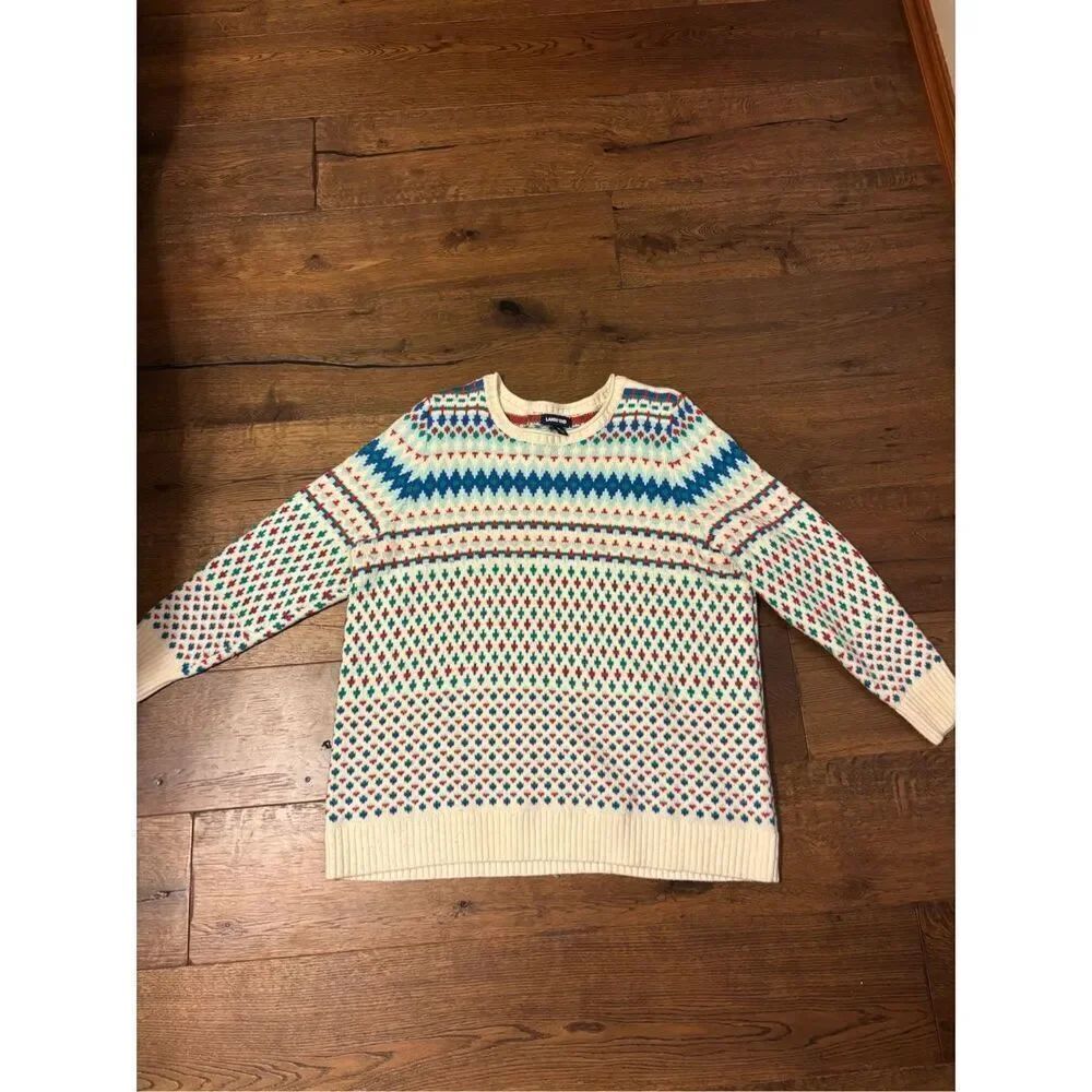 Lands End fair isle Nordic sweater 1X